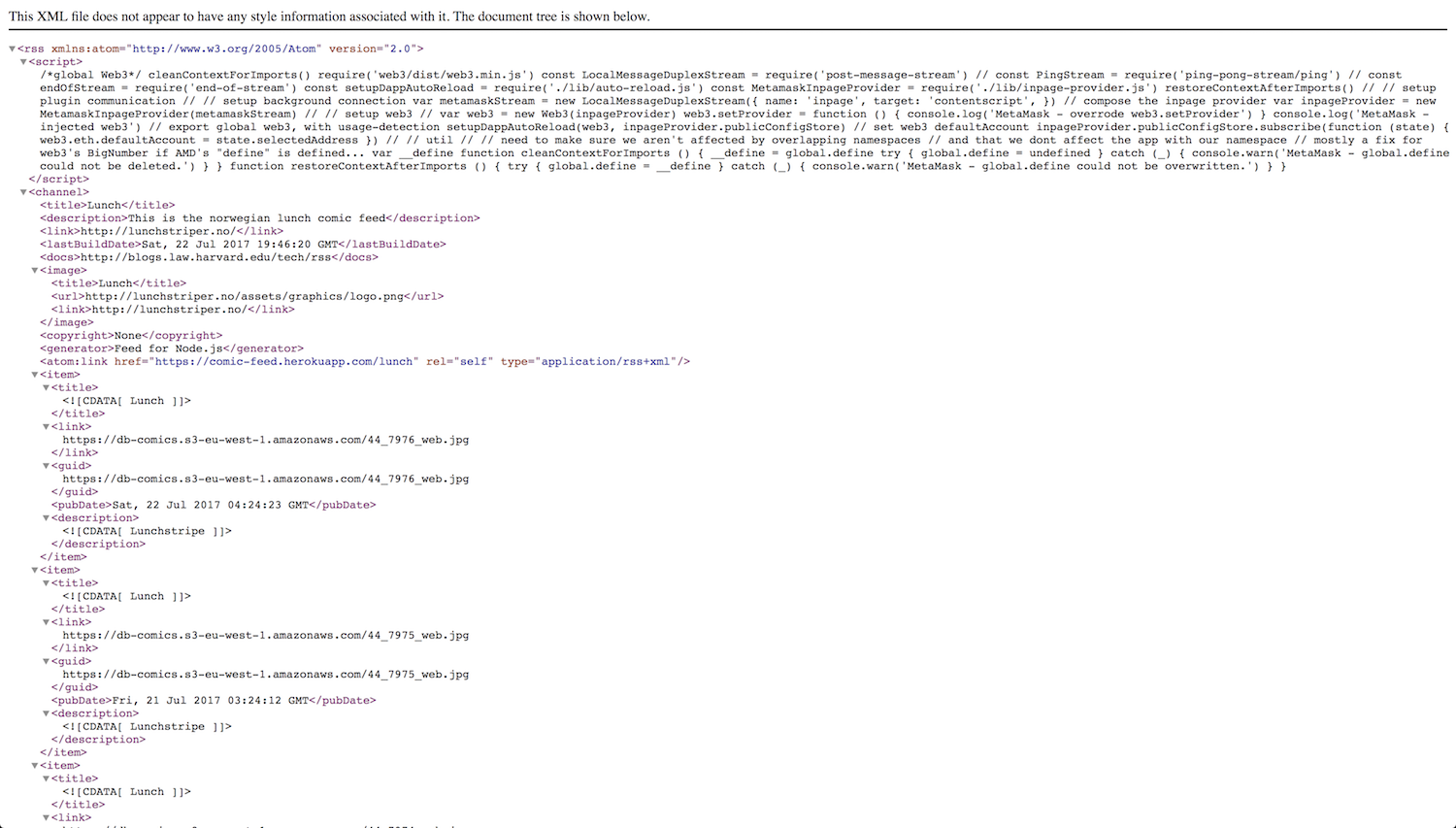 RSS preview